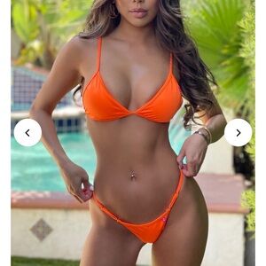 CYHNNA DOLLS Neon Orange Bikini Set